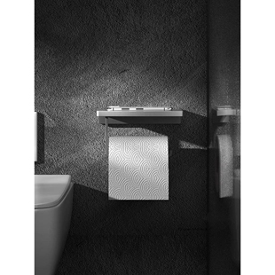 卫生间全铜实心手机卷纸架免打孔纸巾盒酒店纸巾厕纸架壁挂置物架