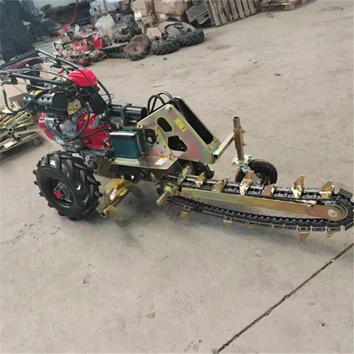 绿化地埋线开挖槽机果园农用链条挖沟机下水管道小型链条开沟机
