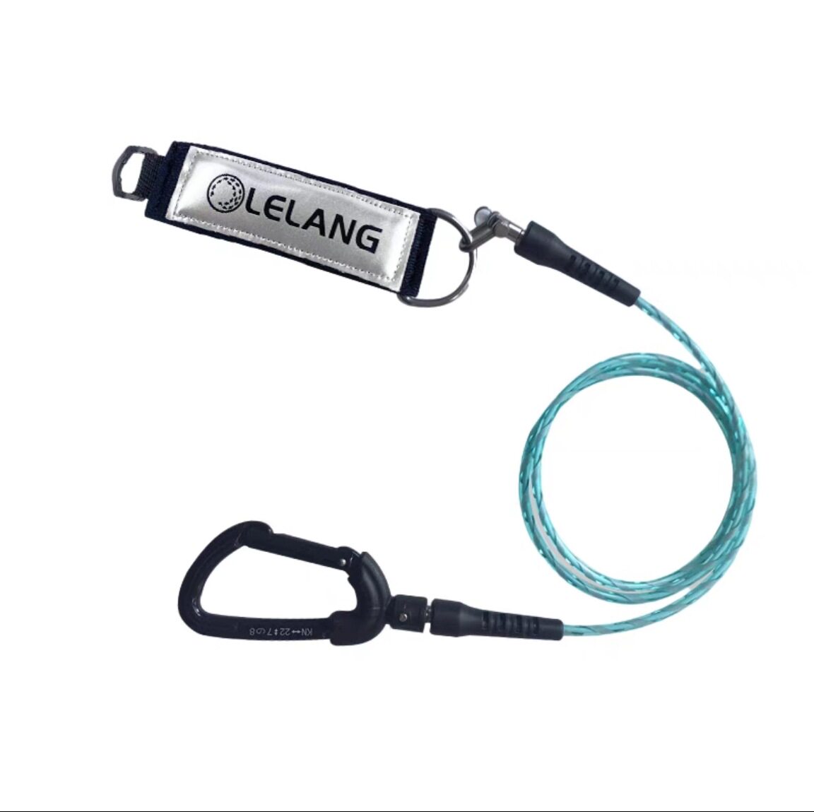 自由潜水 Lanyard 水下安全绳铝合金卡扣海训深度专用free diving - 实物图