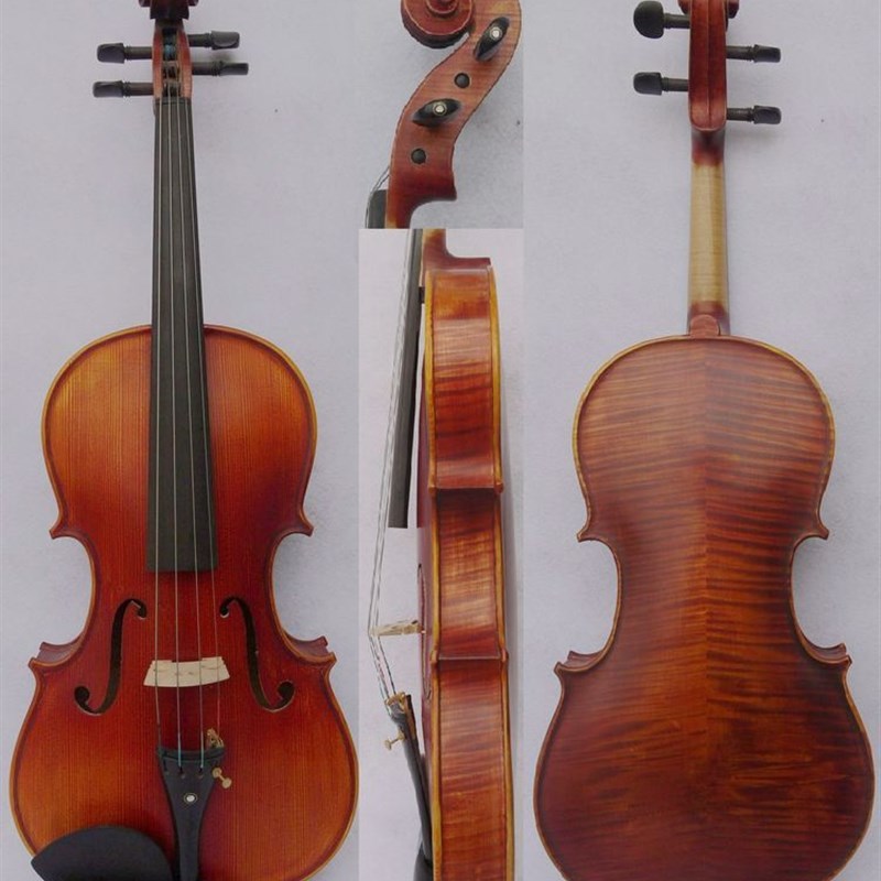 KNONUS哑光手工中档中提琴花纹虎纹中提琴 附可查防伪