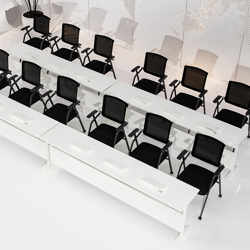 壹巢折叠办公椅家用电脑椅带滑轮会议培训椅宿舍舒适久坐