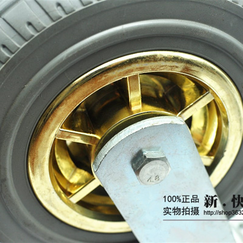5寸橡胶轮静音轮定向轮拖车万向轮轮子重型工业脚轮推车轮车轱辘