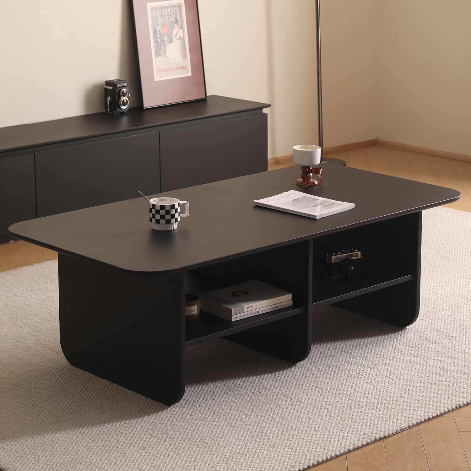 艾迪嘉 欢禧茶几 全实木茶桌现代简约小户型茶台客厅家用2024新款