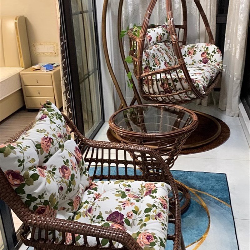 悬挂摇椅人杆荡秋千吊篮藤椅室内家用吊床阳台吊兰摇篮椅吊椅