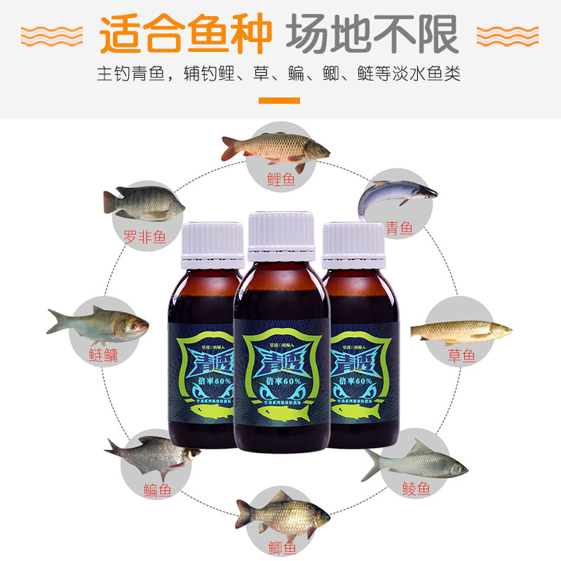穿透王黑坑钓青鱼小药泡螺蛳螺丝草鱼颗粒大青专攻饵料青透添加剂