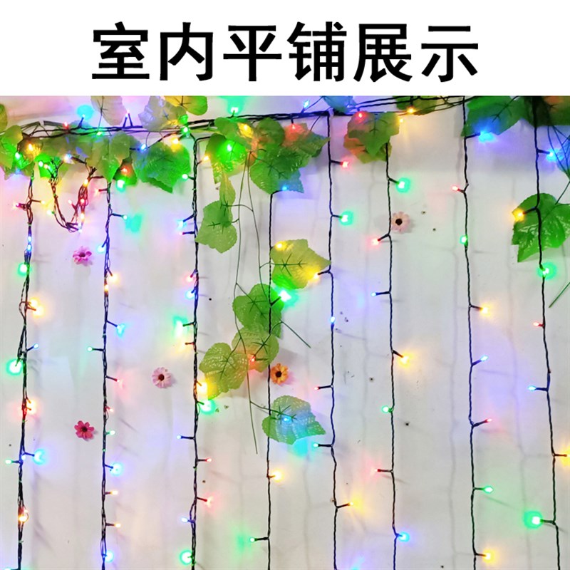 低压插电彩灯闪灯串灯满天星室外防水房间阳台装饰灯串氛围灯挂灯