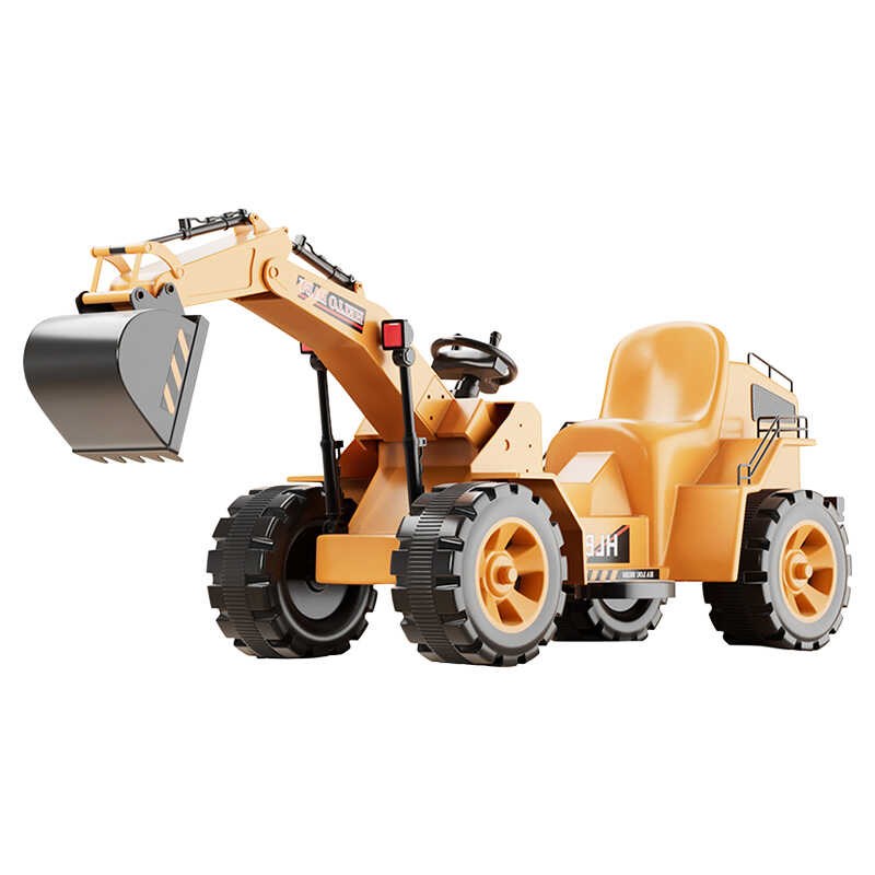 儿童电动挖掘机车带遥控可坐人挖土机电动工程车男女孩车