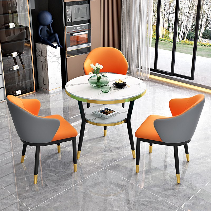 现代简约接待洽谈桌椅商务办公阳台休闲茶桌椅家用小户型餐桌
