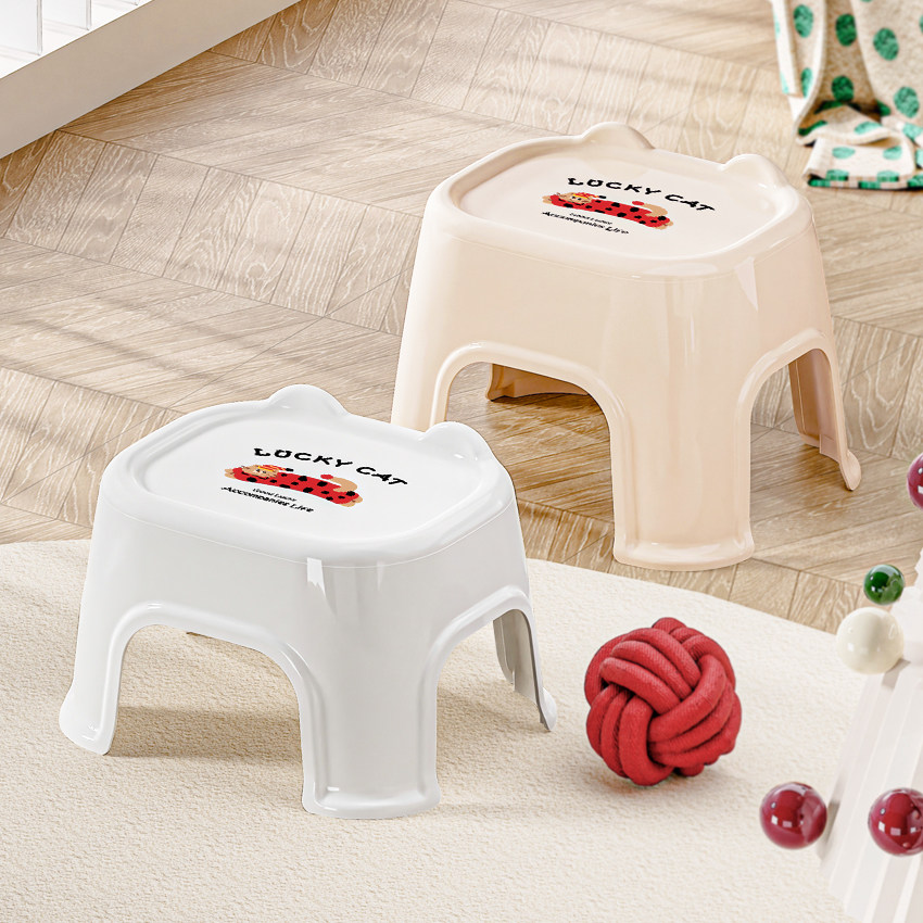 小凳子矮凳塑料儿童小椅子加厚卡通防滑家用垫脚凳客厅便携脚踏凳