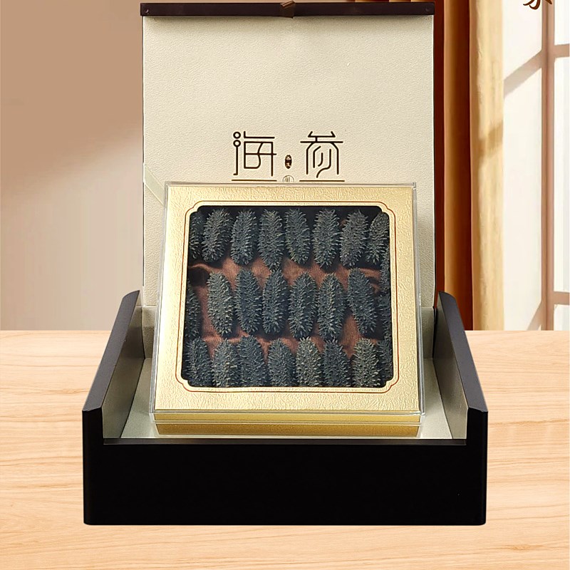 海参包装盒高档加厚木盒一斤装海刺参干货礼盒空盒子可