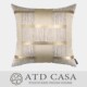 靠包抱枕 现代简欧样板房家居软装 米金色交织纹提花方枕 CASA ATD