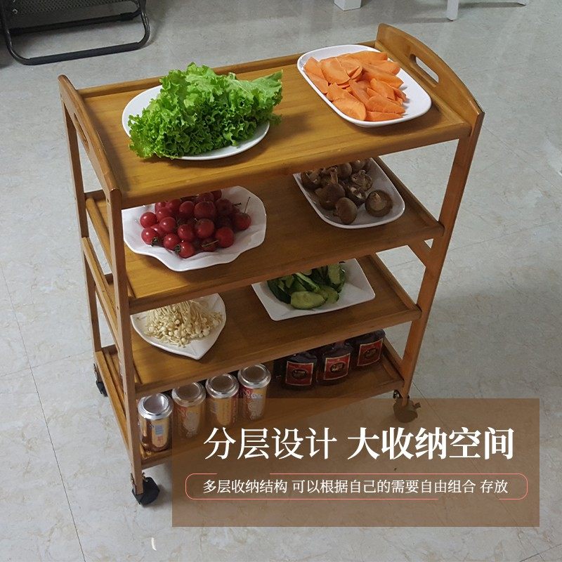 餐车加厚三层小推车酒水车双层餐厅送餐车上菜车商用火锅店菜架子