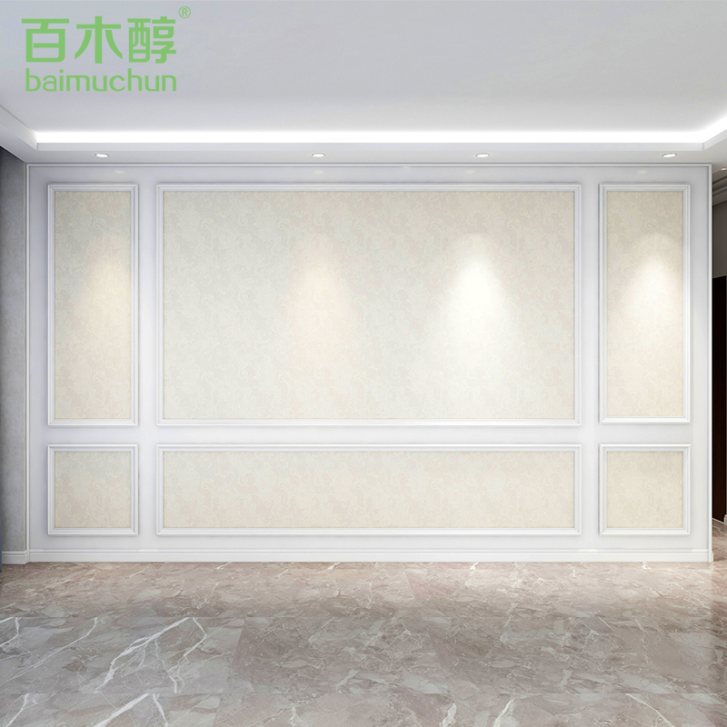 实木线条电视背景墙边框装饰条白色非石膏线吊顶线客厅相框造型线
