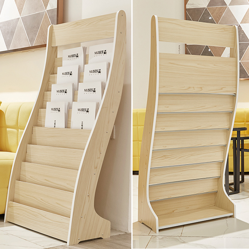 户型图展示架资料架书报架书刊架杂志架落地木制报刊架宣传单架