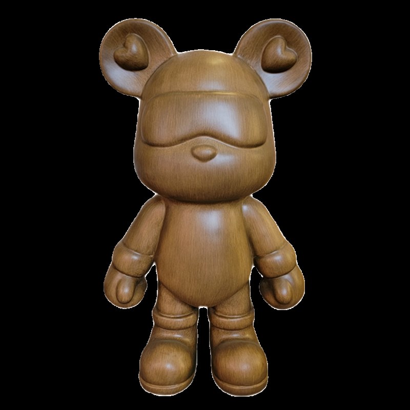 卡通电视柜胡桃木色暴力熊存钱罐大摆件客厅装饰品家居落地摆件