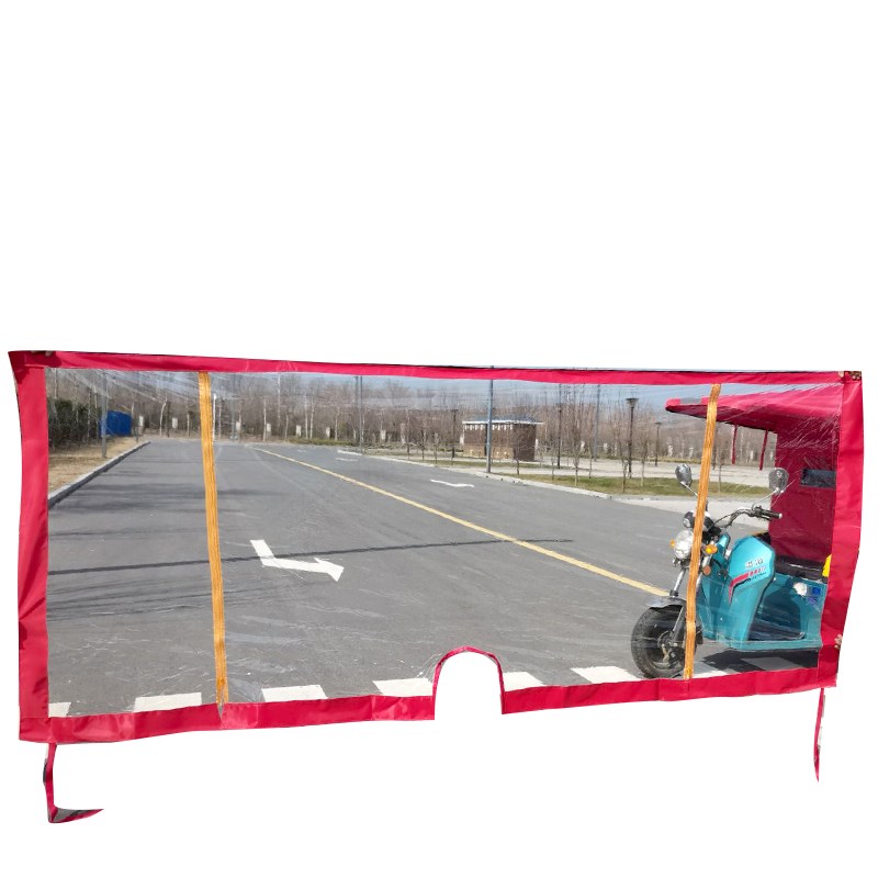 电动三轮车挡雨帘加厚前挡风雨蓬帘全封闭遮风挡雨全封闭侧开