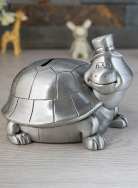 金属工艺品精美卡通长寿龟存储钱罐创意乌龟零钱罐儿童礼品储蓄罐