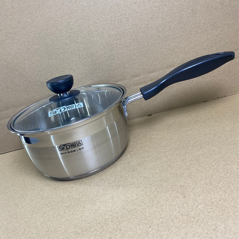 顺达奶锅辅食小锅泡面锅小煮锅加厚30不锈钢复底燃气电磁灶通用