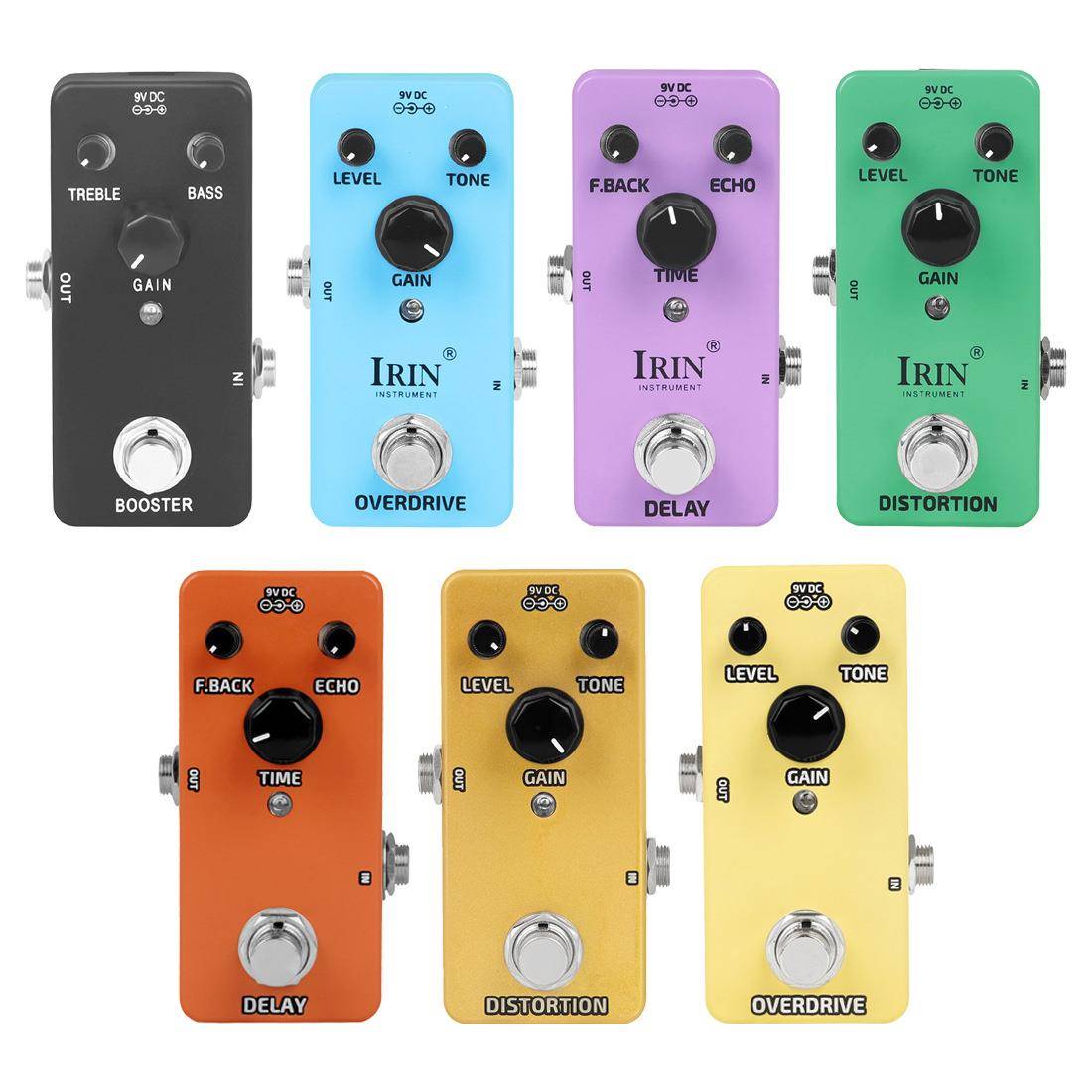 跨进爆款吉他效果器吉他单块效果器延时数字模拟失真超速增益推子
