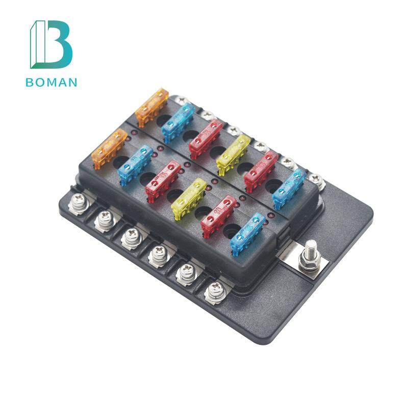 车船房车改装12路汽车保险丝盒多路单正极保险盒带LED灯保险丝座,电子元器件市场,其它元器件,淘宝优惠券,粉丝福利购,淘宝优惠卷