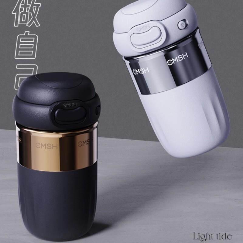 草莓生活陶瓷内胆不锈钢咖啡保温杯高档直饮小口便携新款简约办公