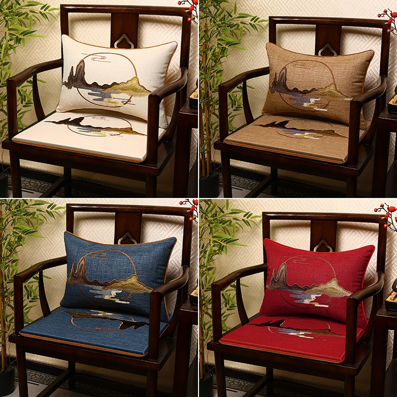 中式乳胶坐垫红木椅子沙发垫圈椅餐椅官帽椅实木太师椅茶桌座椅垫