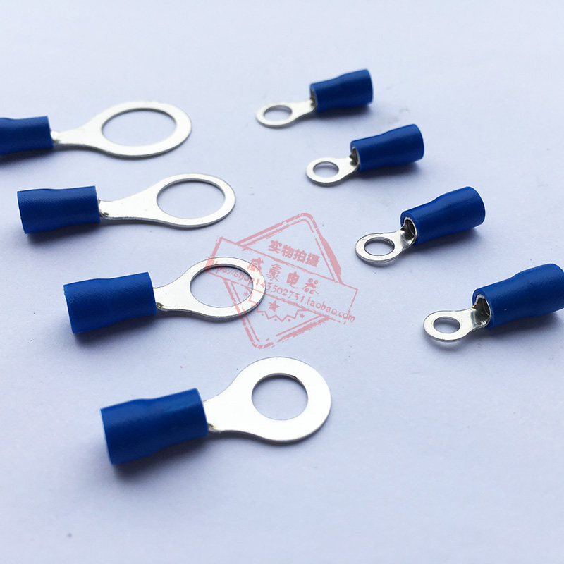 RV2-5 厚0.5mm O型圆形冷压预绝缘接线端子线鼻子黄铜1000只