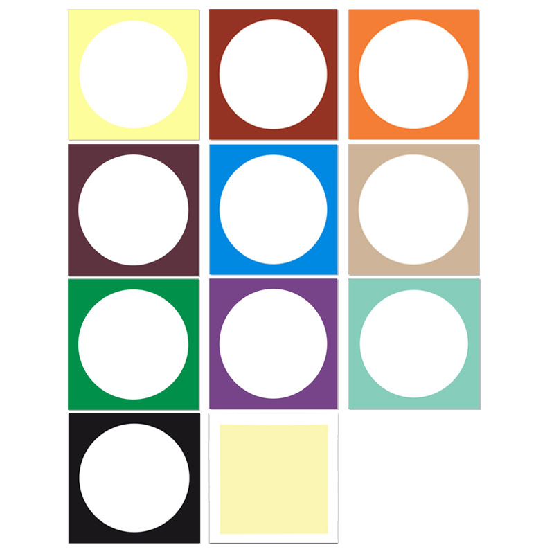 方形彩色边框卡纸仿镜片适合儿童水彩笔彩铅作画黑色优贝童