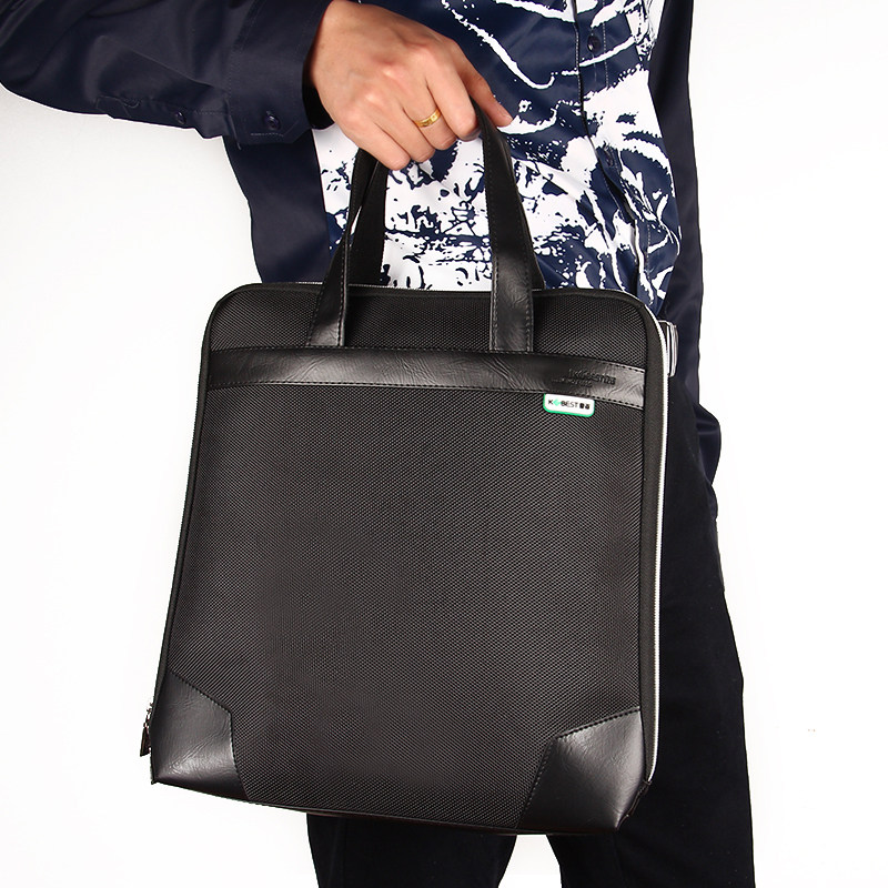 康百手提电脑包防水帆布公文包拉链袋文件包文件袋办公会议袋定制