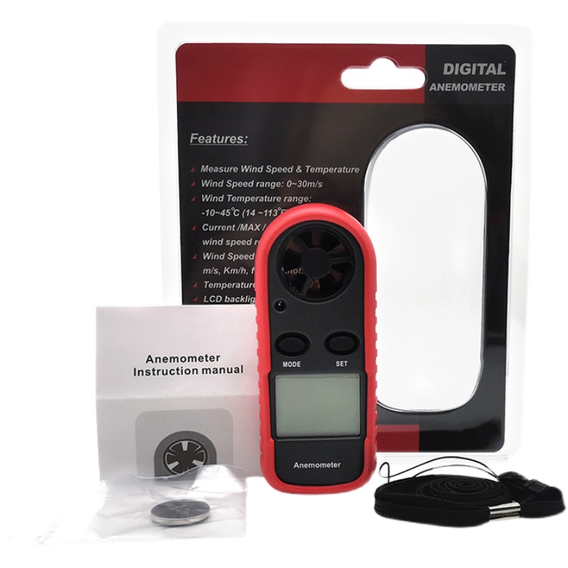 迷你小型手持式风速计风速仪测风仪风温计风速测量仪表测风速仪器