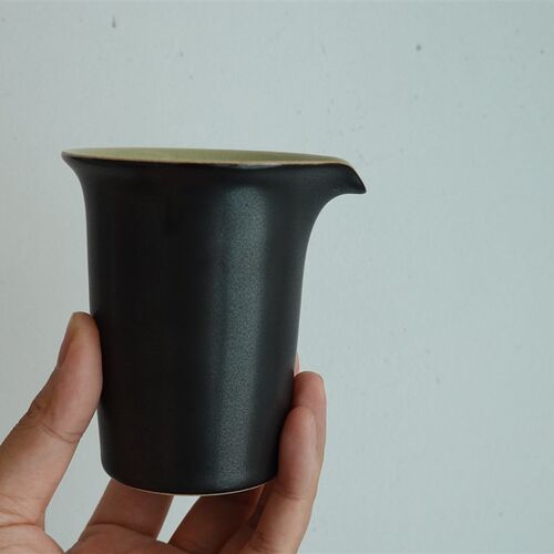 隐山堂 禅定公道杯 黑釉匀杯 开片分茶器茶海功夫茶具