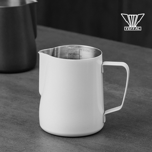 YEFFAC咖啡拉花缸打奶杯拉花杯特氟龙不锈钢加厚意式咖啡压纹尖嘴