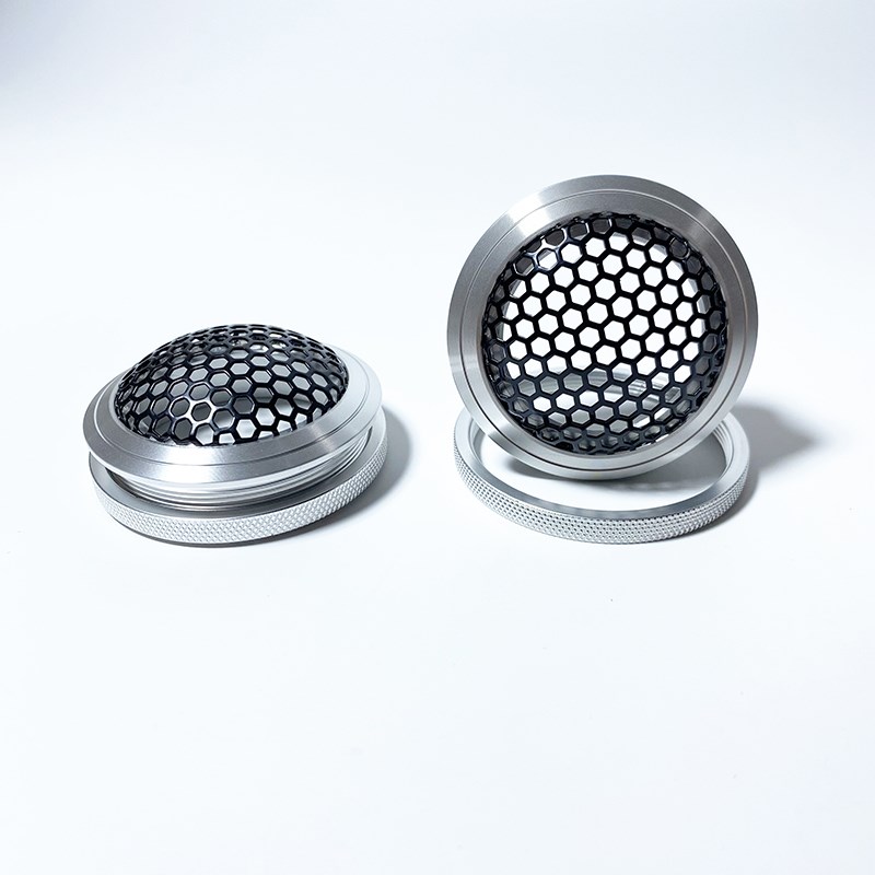 带螺纹圈口全金属高音喇叭网罩汽车音响改装柱喇叭盖不锈钢倒模