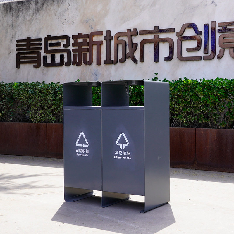 户外垃圾桶不锈钢分类果皮箱售楼处公园景区商场学校垃圾箱