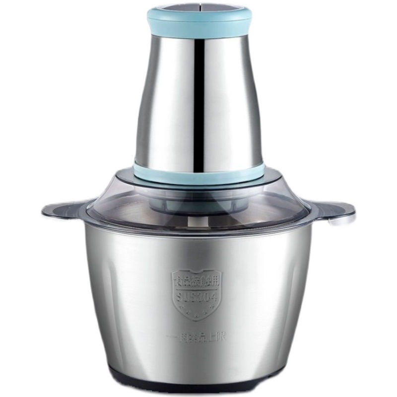 家用绞肉机电动2L多功能碎菜打肉沫蒜泥不锈钢小型料理机