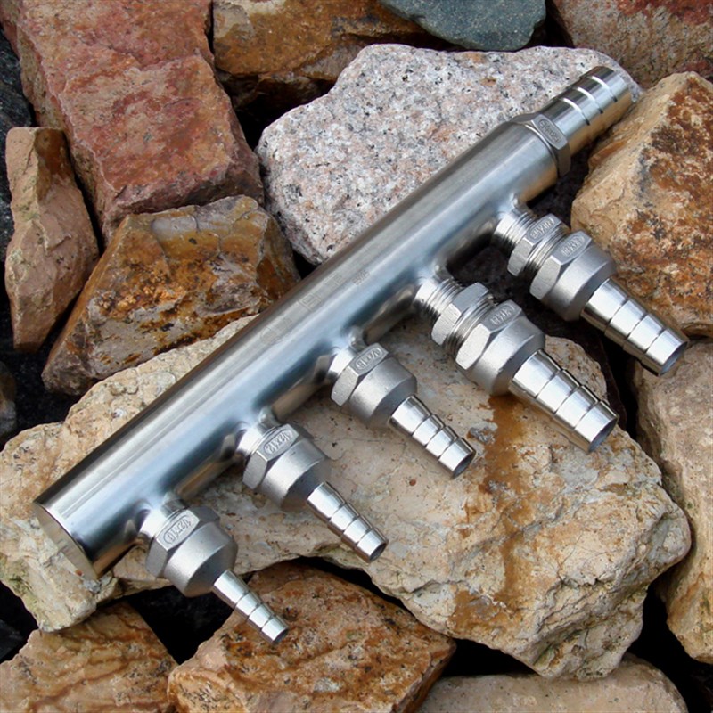 30不锈钢一体多通分水器分流 三四五六分一寸软管宝塔接头