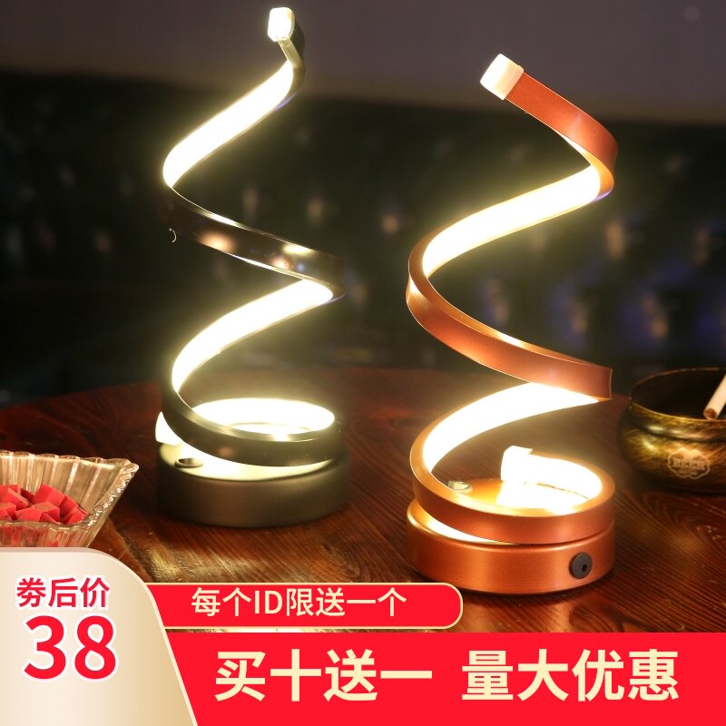 led充电酒吧台灯创意个性咖啡餐厅清吧装饰防水调光桌灯小夜灯