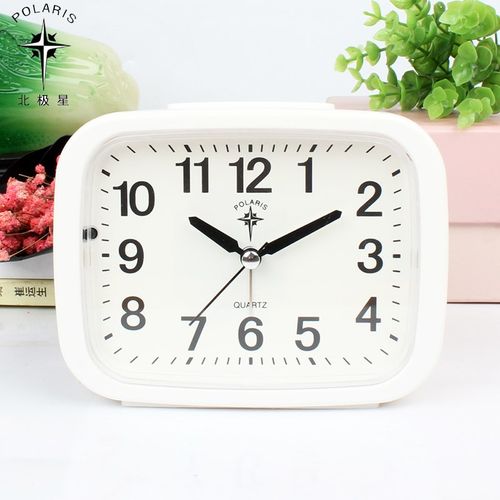 北极星学生用小闹钟静音创意儿童音乐闹铃卧室夜灯简约床头电子表