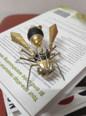蒸汽朋克机械昆虫马蜂纯手工全金属创意工艺品摆件个性化桌面装饰