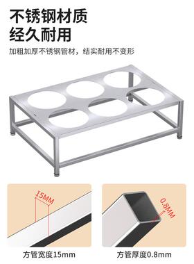 不锈钢双圆排格大号调料盒4格6味8味盒带盖留样126盒1方盒F77795M