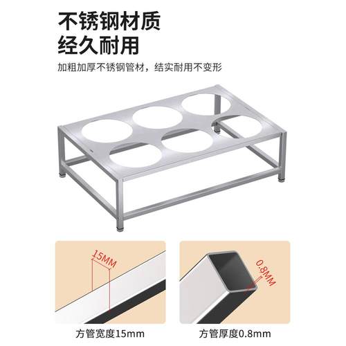 不锈钢双圆排格大号调料盒4格6味8味盒带盖留样126盒1方盒F77795M
