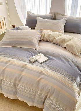 纯棉全棉四件13070喷床990055单套款床笠款气生三件套学宿舍家用