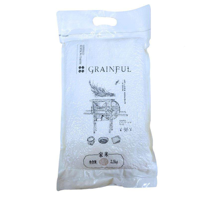 手挽杂粮立体密封真米砖袋现货5g彩k色手包提压缩大米YAK真空装空