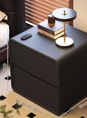 新款实木床室头咨询客服柜现简代约轻奢用小型卧家皮质收纳床边柜