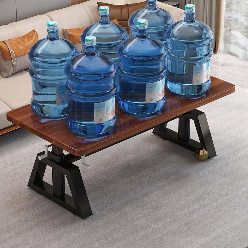 实木橡胶BIZ木升降茶几客厅家餐用木桌多功实学习桌工作台手摇能