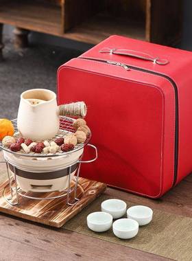 司户外团便建携式旅行茶具围炉公煮茶烤火炉套装022家室内外用log