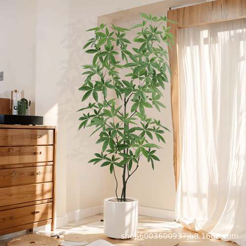 仿真绿植高端奢发财室内客轻厅装饰树景仿真发财摆件假盆栽造假花