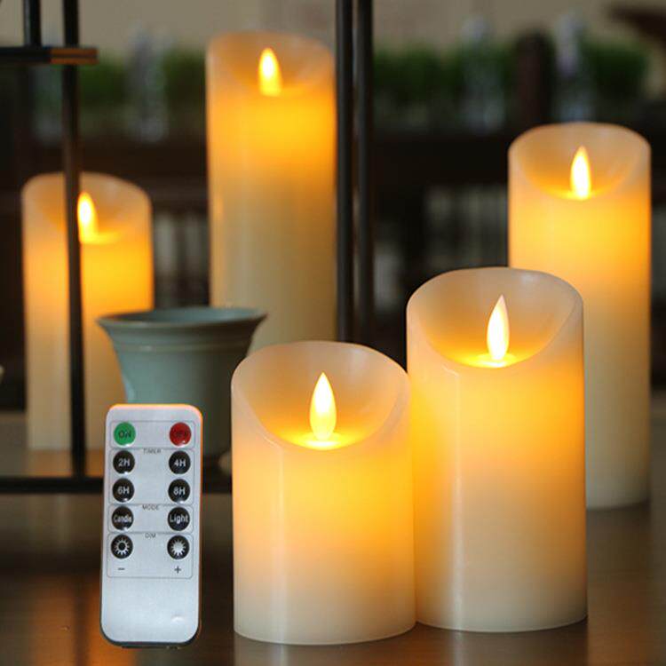 led10461电庆子蜡烛灯摇晃仿真石蜡假蜡烛九动件套装婚浪漫摆装饰