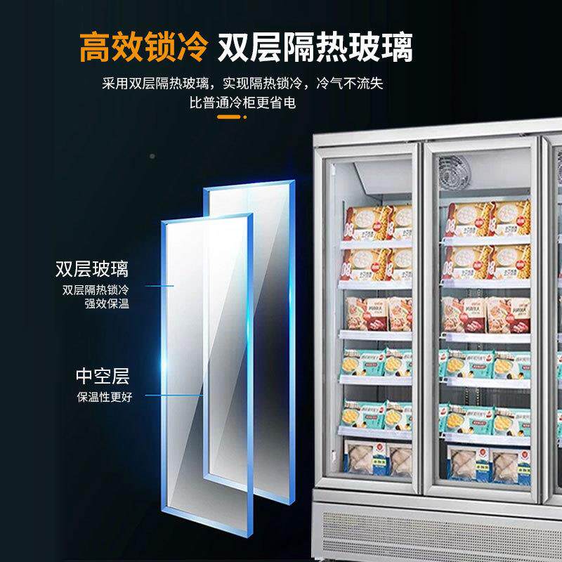 商用立冷柜冻柜超市双门冰柜三门冰冻箱便利店速冻酒吧冷131展示