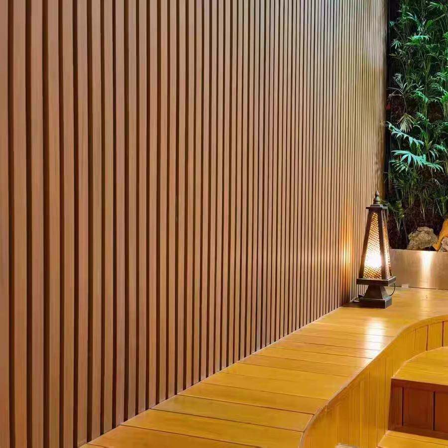 塑木长城板户外庭院木塑护栏阳台吊顶格栅扣板二代共挤板防腐木